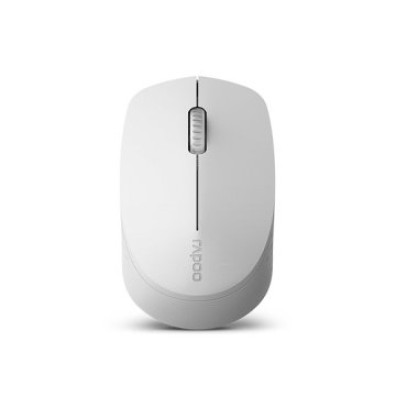 Mouse Rapoo M100 Silent Wireless y Bluetooth 2.4G GHz BT 4.0 3 Botones USB 3.0 1300 PPP - Gris Claro