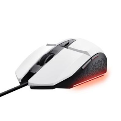 Mouse Trust Gaming RGB GXT 109W Felox Blanco LED 6 Botones Cable 150cm