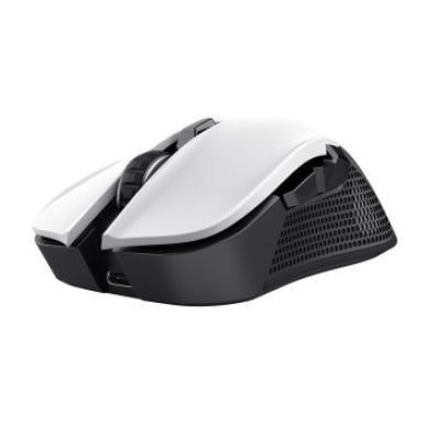 Mouse Trust Gaming Wireless RGB GXT 923W - Blanco, Recargable, 7200DPI