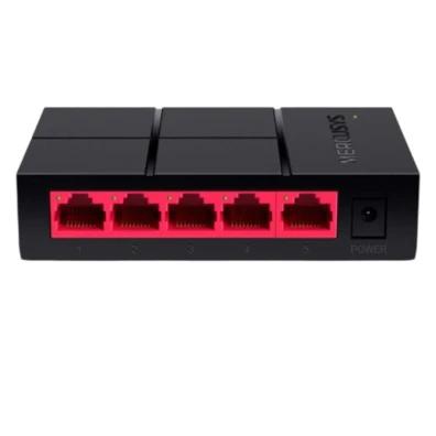 Mercusys MS105G Switch 5 Puertos Gigabit Plug & Play 10 Gbps Color Negro/Rojo