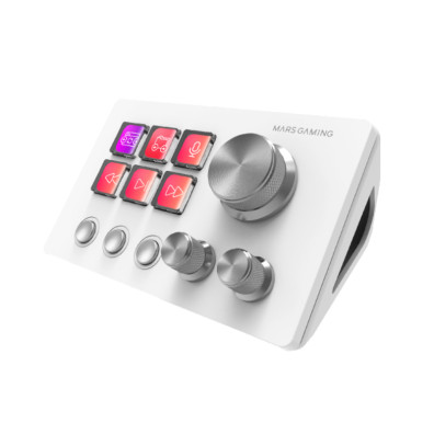 Control Deck Slim Mars Gaming MSDTWOW - 6 Teclas de Acceso Directo LCD 3 Botones 3 Ruedas Multifuncion