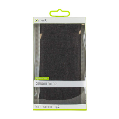 Muvit Funda Folio Xiaomi Mi A2 Soporte + Tarjetero Negra