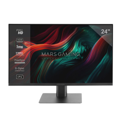 MONITOR MARS GAMING 24" IPS FHD 120Hz 1MS DP HDMI VESA 100x100