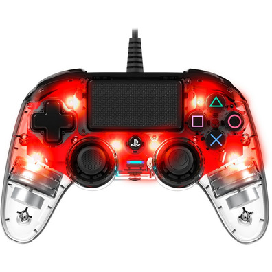 Nacon Compact Controller Rojo Iluminado Oficial PS4