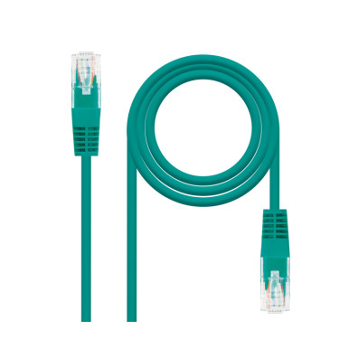 CABLE DE RED CAT6 UTP 0.5M VERDE - RJ45 AWG24 NANOCABLE