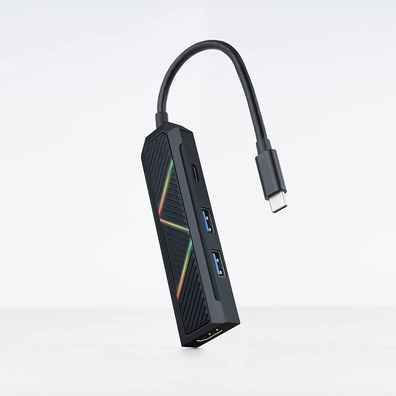 Nanocable Hub USB 3.1 Tipo C 10.16.0401 USB/USB-C/HDMI Negro