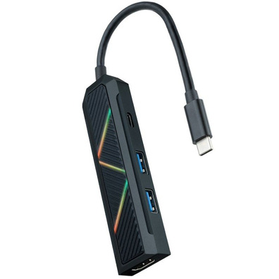 Nanocable Hub USB 3.1 Tipo C 10.16.0401 USB/USB-C/HDMI Negro