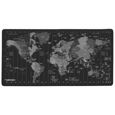 NATEC Time Zone Map Maxi Negro/Gris