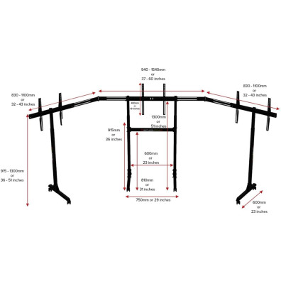 Next Level Racing Free Standing Triple Monitor Stand