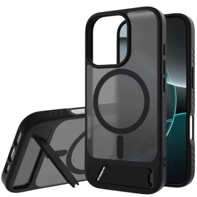Nillkin Funda Magnética para iPhone 16 Pro Max con Soporte - Negro
