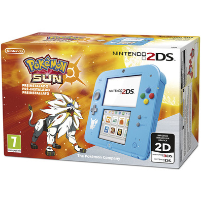 Nintendo 2ds Azul + Pokemon Sol