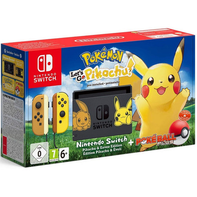 Nintendo Switch Pokemon Edition: let's go Pikachu + Pokeball plus ed ltd