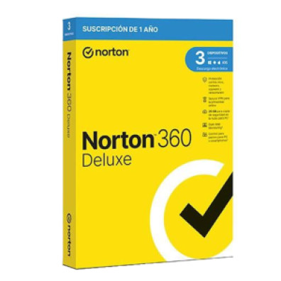 Norton 360 Deluxe 25GB 1 Usuario 3 Dispositivos 12 Meses