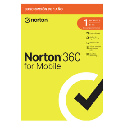 Norton 360 Mobile Essentials Antivirus 1 Usuario 1 Dispositivo 12 Meses - Licencia Electrónica