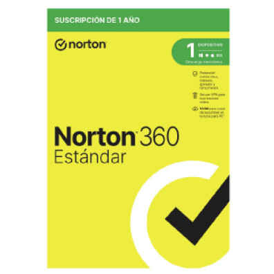 NORTON 360 STANDARD 10GB 1 Usuario 1 Dispositivo Antivirus 12 Meses en Caja