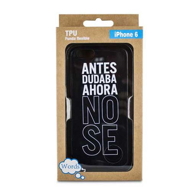 Funda TPU Negra Tacto Goma No Sé - iPhone 6/6S