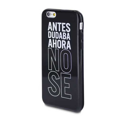 Funda TPU Negra Tacto Goma No Sé - iPhone 6/6S