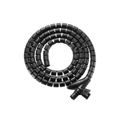 ORGANIZADOR DE CABLES EN ESPIRAL CON CLIP, EQUIP 1 METRO - COLOR NEGRO