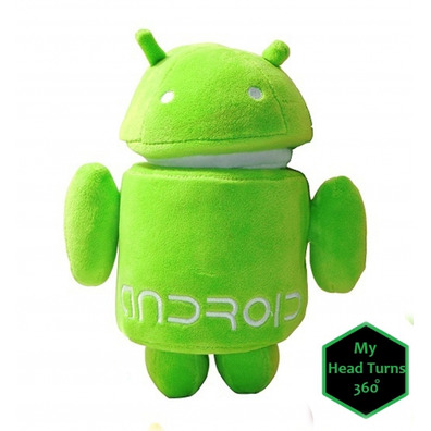 Peluche Android verde 25 cm
