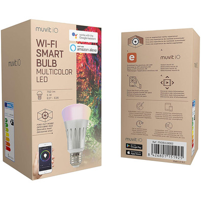 Pack 2 Bombillas Inteligentes Muvit IO MIOPAK003 E27