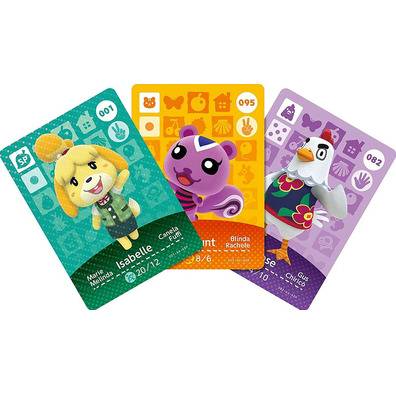 Pack 3 Tarjetas Amiibo Animal Crossing (Serie 1) Switch