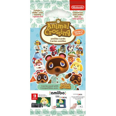 Pack 3 Tarjetas Amiibo Animal Crossing (Serie 5) Switch