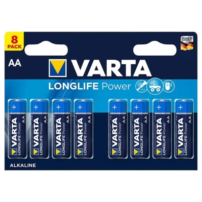 Pilas Varta AA Long Life Power LR06 en Pack de 8 unidades