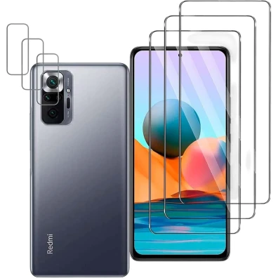 Accesorios Xiaomi Poco M5s / Redmi Note 10 / Redmi Note 10S - 3 Protectores de Pantalla + 3 Protectores de Cámara