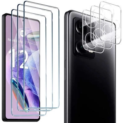Pack de Accesorios Xiaomi Redmi Note 12 Pro+ - 3 Protectores de pantalla y cámara