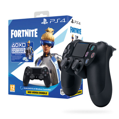 Pack Dualshock 4 V2 Negro + Neo Versa Fornite