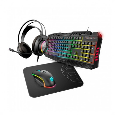 Pack Krom Kritic Gaming (Ratón+Teclado+Auricular+Alfombrilla)