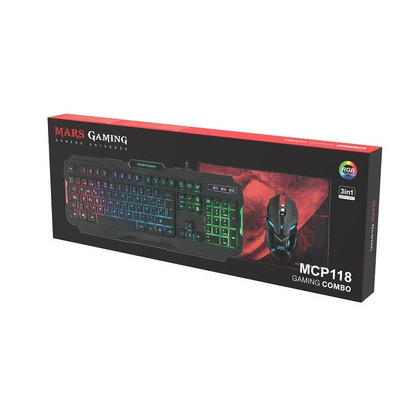 Pack Mars Gaming MCP118 (Teclado+Ratón+Alfombrilla)