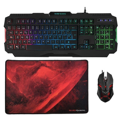 Pack Mars Gaming MCP118 (Teclado+Ratón+Alfombrilla)