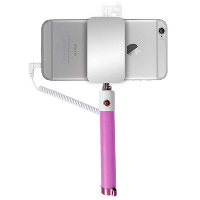 Palo selfie Monopod con espejo trasero Rose Red