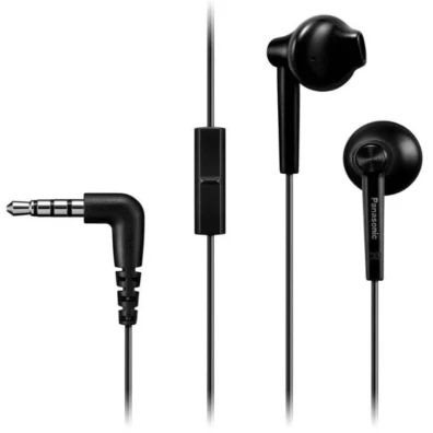 Auriculares Panasonic RP-TCM55E Alámbricos Negro, Sonido estéreo
