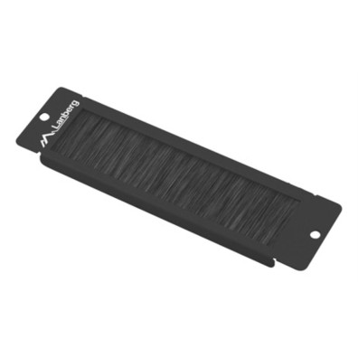 PANEL CEPILLO ENTRADA CABLES 10" NEGRO AK-1104-B