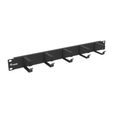 PANEL ORGANIZADOR DE CABLES COLOR NEGRO 1U PARA ARMARIO CON GUIAS METALICAS - Equip