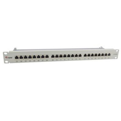 PATCH PANEL EQUIP 24 PUERTOS CATEGORÍA 6A APANTALLADO GRIS CLARO