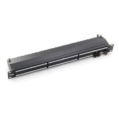Panel de 24 Puertos Cat 6A Apantallado Premium - Gris Claro