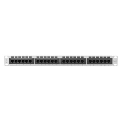 Lanberg patch panel 24 port 1U cat.6 UTP gray PPU6-1024-S