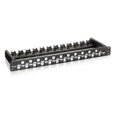 PATCH PANEL CAT.6A VACÍO 24 PUERTOS KEYSTONE 1U - Marca EQUIP