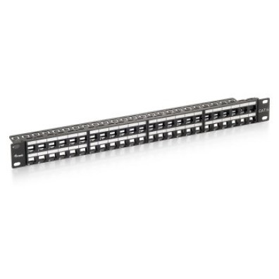 Patch Panel Keystone Slim 1U UTP CAT.6 Vacío - 48 Puertos
