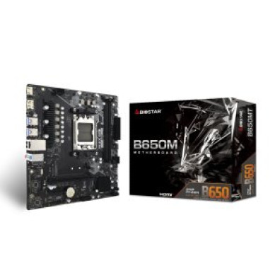 PB BIOSTAR B650MT M-ATX Socket AM5 con DisplayPort HDMI 2xDDR5 5200MHz GLAN USB3.2 USB Type-C M.2x4