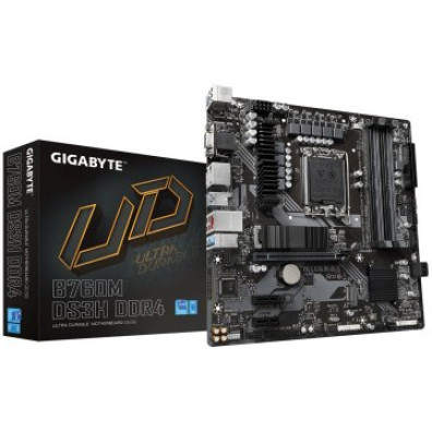 PB GIGABYTE B760M DS3H DDR4 M-ATX 12º/13º 4xDDR4 HDMI DISPLAYPORT VGA 4DDR4 3200MHz 2M.2 RAID USB-C - Micro ATX