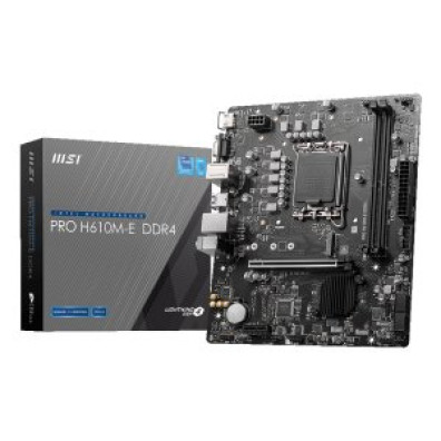 Placa Base MSI PRO H610M-E M-ATX Skt 1700 2xDDR4 3200MHz HDMI VGA LAN 1xM.2
