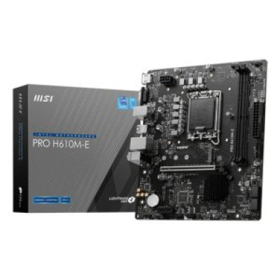 Placa Base MSI PRO H610M-E M-ATX Skt 1700 2xDDR5 5600MHz HDMI VGA LAN 1xM.2