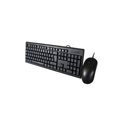 TECLADO Y MOUSE COOLBOX NEGRO RESISTENTE A SALPICADURAS 1000DPI