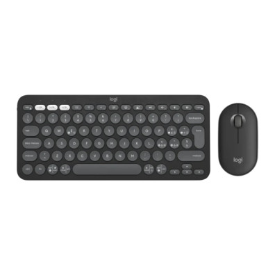 TECLADO + RATON INALÁMBRICOS MULTIDISPOSITIVO PEBBLE 2 NEGRO LOGITECH