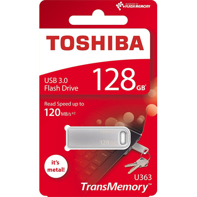 Pendrive 128gb usb3.0 Toshiba Metálico