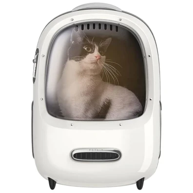 PETKIT Breezy Dome 2 Blanco - Mochila de Viaje para Perros y Gatos